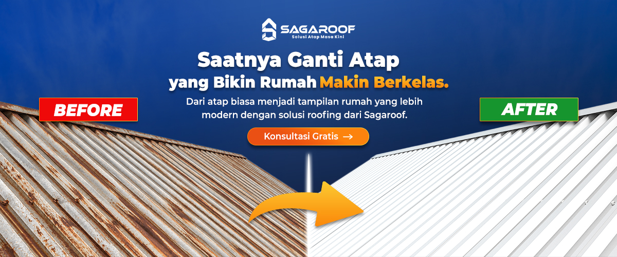 Pemasangan atap uPVC SagaRoof