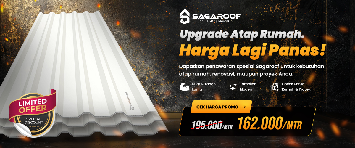 Atap uPVC SagaRoof di proyek rumah Bali