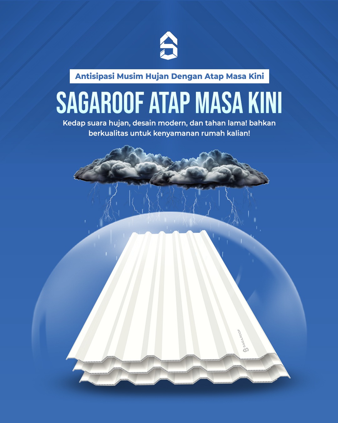 Proyek pemasangan atap uPVC SagaRoof di Bali